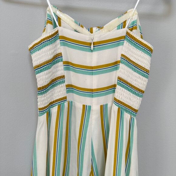 Amanda Uprichard Striped Bow-Front Strapless Crop Wide-Leg Lincoln Jumpsuit S - Picture 9 of 16